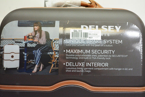 $660 NEW Delsey Chatelet Plus 28" Hardside Spinner Travel Suitcase Luggage Brown