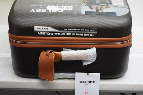 $660 NEW Delsey Chatelet Plus 28" Hardside Spinner Travel Suitcase Luggage Brown