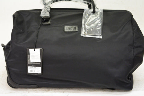 $190 NEW Lipault Lady Plume Wheeled Weekend Travel Bag Black Suitcase Luggage