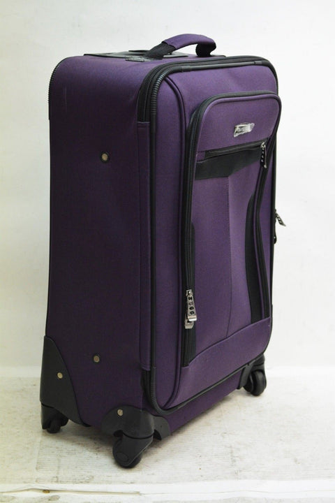 $340 NEW Travel Select Segovia 22" Luggage Spinner Suitcase Purple Carry On Soft