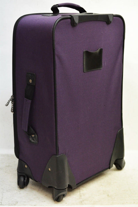 $340 NEW Travel Select Segovia 22" Luggage Spinner Suitcase Purple Carry On Soft