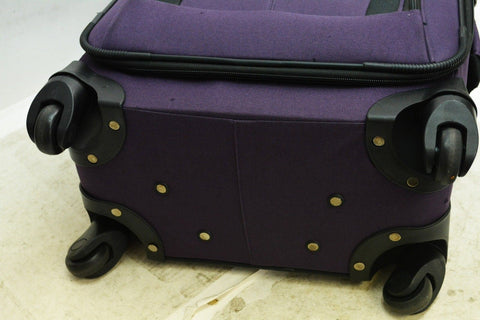 $340 NEW Travel Select Segovia 22" Luggage Spinner Suitcase Purple Carry On Soft