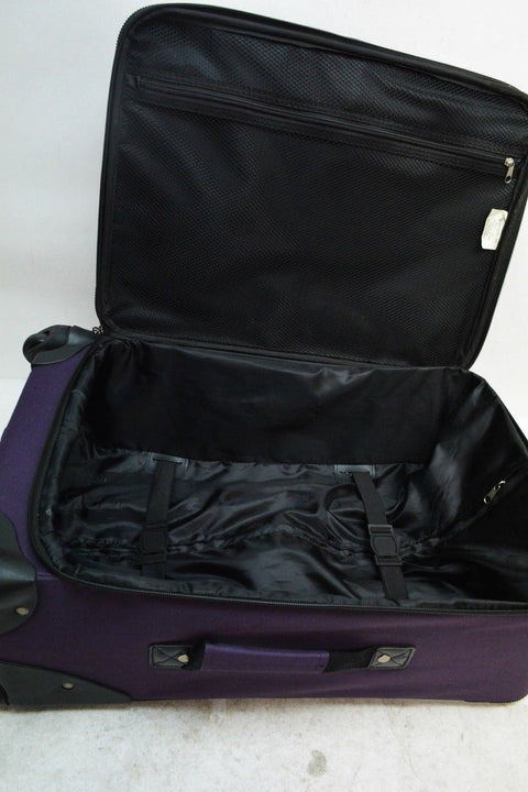 $340 NEW Travel Select Segovia 22" Luggage Spinner Suitcase Purple Carry On Soft