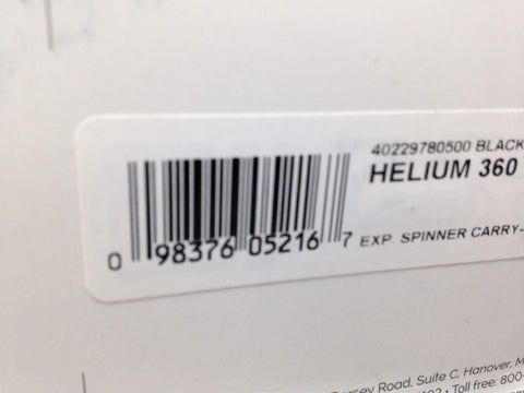 $260 NEW Delsey Helium 360 21" Expandable Spinner Carry-On Suitcase Black