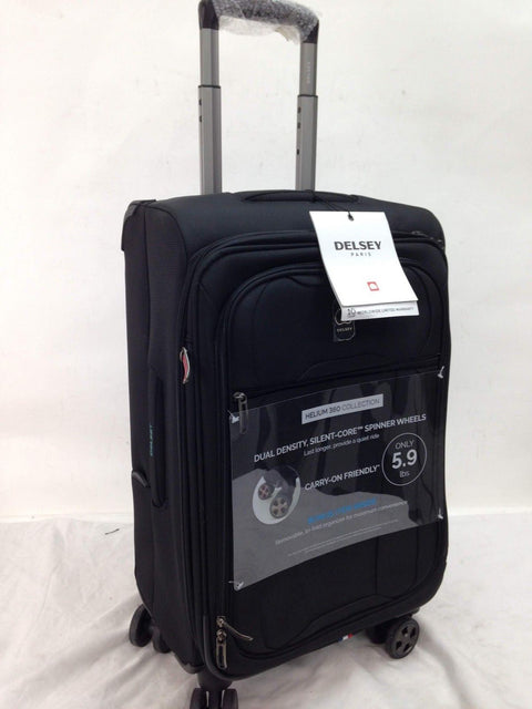 $260 NEW Delsey Helium 360 21" Expandable Spinner Carry-On Suitcase Black