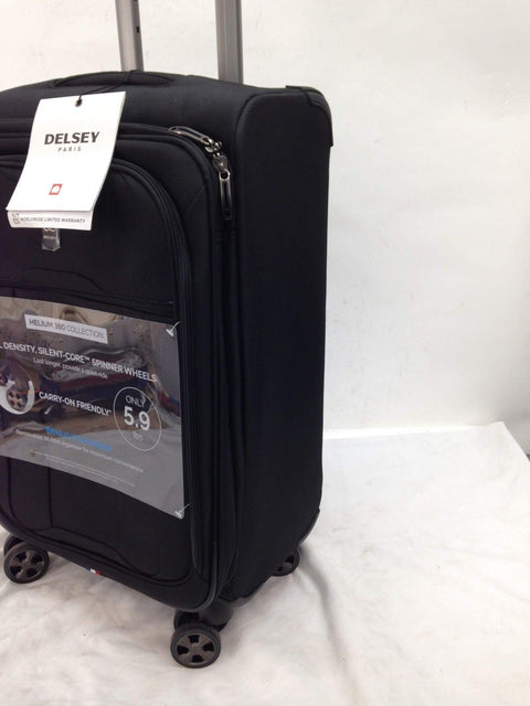 $260 NEW Delsey Helium 360 21" Expandable Spinner Carry-On Suitcase Black
