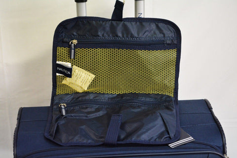 $460 New Nautica Oceanview 5-Piece Luggage Set Spinner Suitcase Blue Yellow