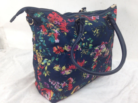 New Jessica Simpson Preppy French Floral Tote Travel Bag