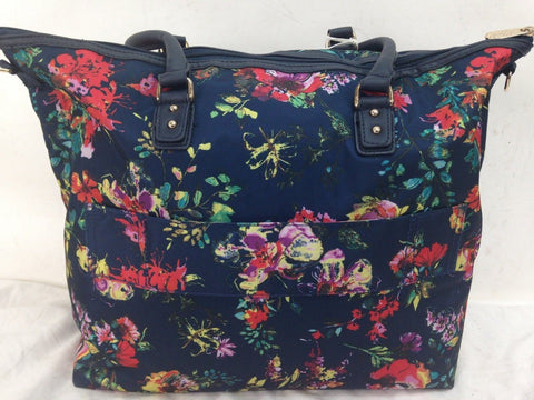 New Jessica Simpson Preppy French Floral Tote Travel Bag