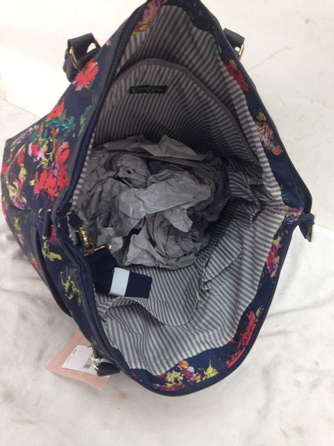 New Jessica Simpson Preppy French Floral Tote Travel Bag