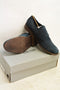 New Kenneth Cole Reaction Men Blue Monk-Strap Loafer Suede Dress Shoes US 10M