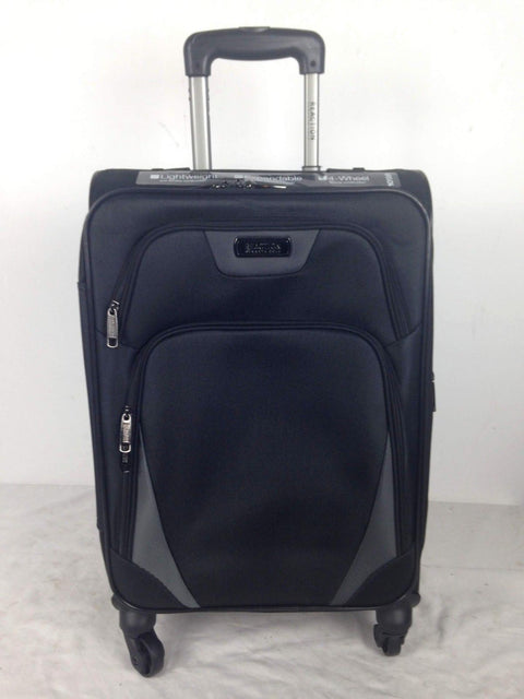 $280 New Kenneth Cole Reaction Going Places 20" Carry On Luggage Suitcase Black