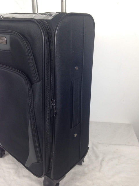$280 New Kenneth Cole Reaction Going Places 20" Carry On Luggage Suitcase Black