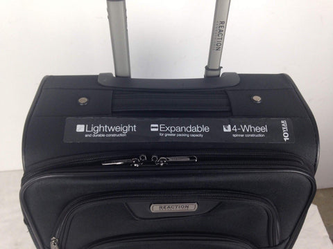$280 New Kenneth Cole Reaction Going Places 20" Carry On Luggage Suitcase Black