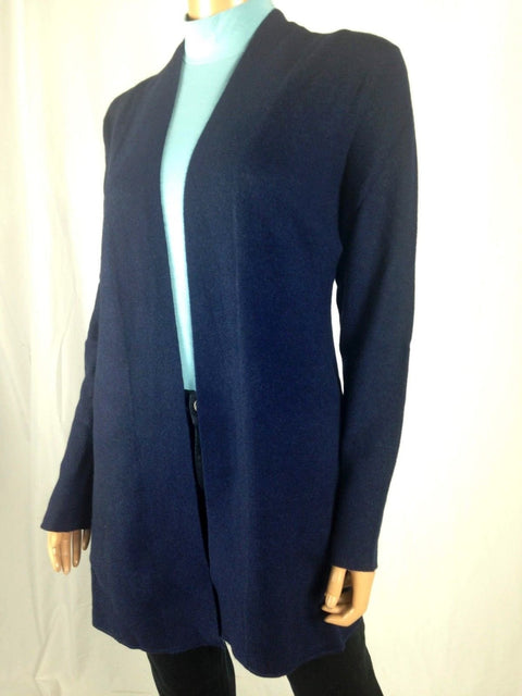 $189 Charter Club Women's Blue 100% Cashmere Wool Front-Open Cardigan Sweater L - evorr.com