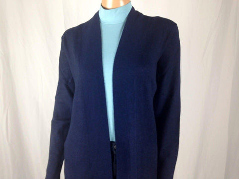 $189 Charter Club Women's Blue 100% Cashmere Wool Front-Open Cardigan Sweater L - evorr.com