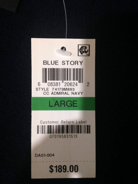 $189 Charter Club Women's Blue 100% Cashmere Wool Front-Open Cardigan Sweater L - evorr.com