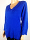 $79 Karen Scott Women's V- Neck Blue Winter Sweater Long Sleeve Pullover Size XL
