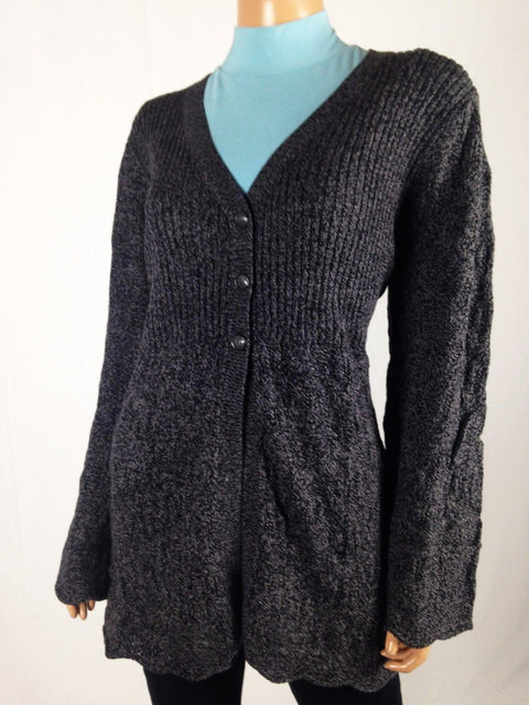 $69 New Style&Co. Women Scalloped Long Sleeve Button Front Cardigan Sweater XXL