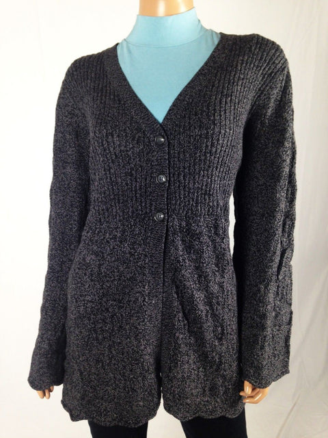 $69 New Style&Co. Women Scalloped Long Sleeve Button Front Cardigan Sweater XXL