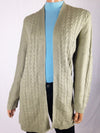 New Karen Scott Womens Long Sleeve Front Open Cardigan Shrug Cable Knit Green XL