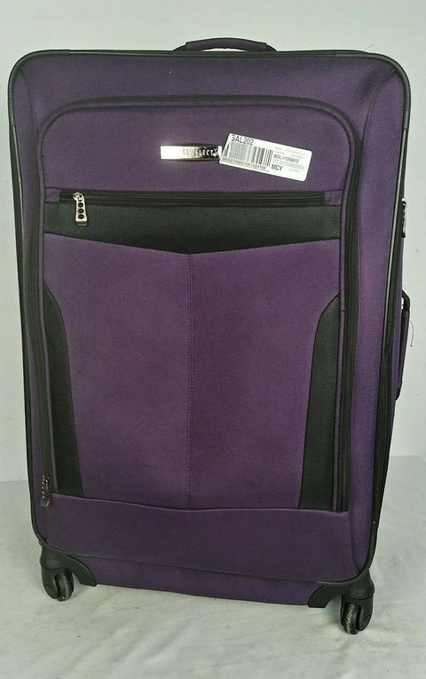 $340 Travel Select Segovia 28" Luggage Spinner Wheels Suitcase Purple Expandable
