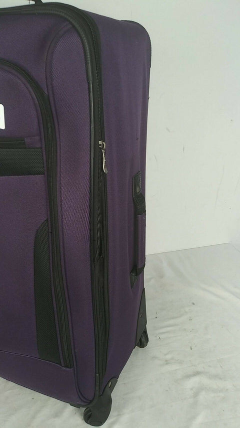 $340 Travel Select Segovia 28" Luggage Spinner Wheels Suitcase Purple Expandable