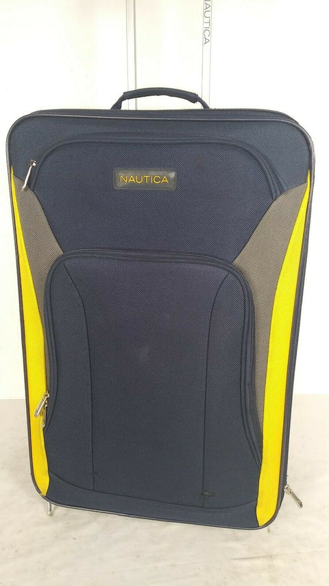 $460 NAUTICA Oceanview Expandable Rolling Wheel 24" Suitcase Luggage Blue