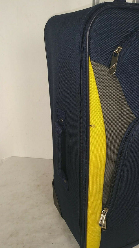 $460 NAUTICA Oceanview Expandable Rolling Wheel 24" Suitcase Luggage Blue