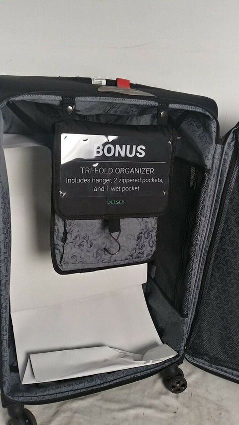 $360 New Delsey Helium 360 29" Expandable Spinner Suitcase Luggage Soft case