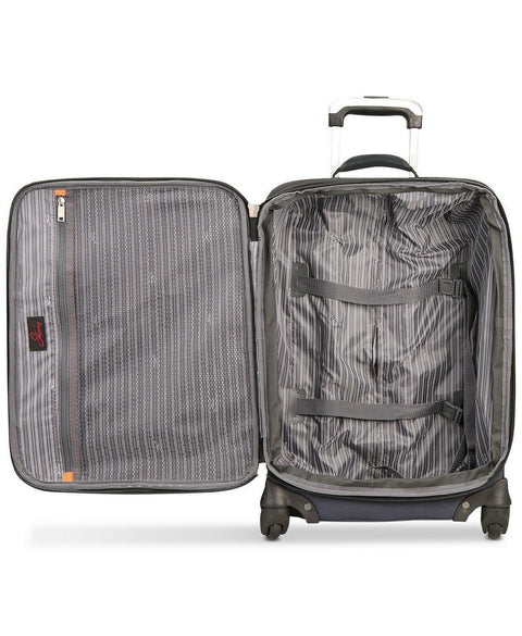 $180 New Skyway Epic 20" Softside Carry-On Expandable Spinner Suitcase Blue - evorr.com
