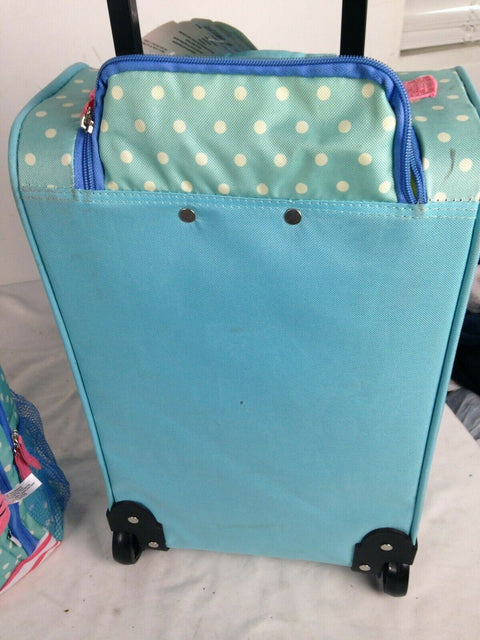 $160 New Crckt Kids 2-Piece Print Carry-On Suitcase Luggage & Backpack Set Dots
