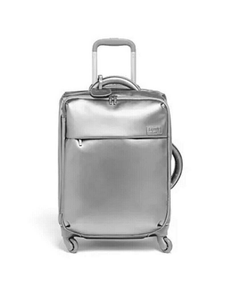 250 New Lipault Miss Plume 20" CarryOn Spinner Luggage Suitcase Silv