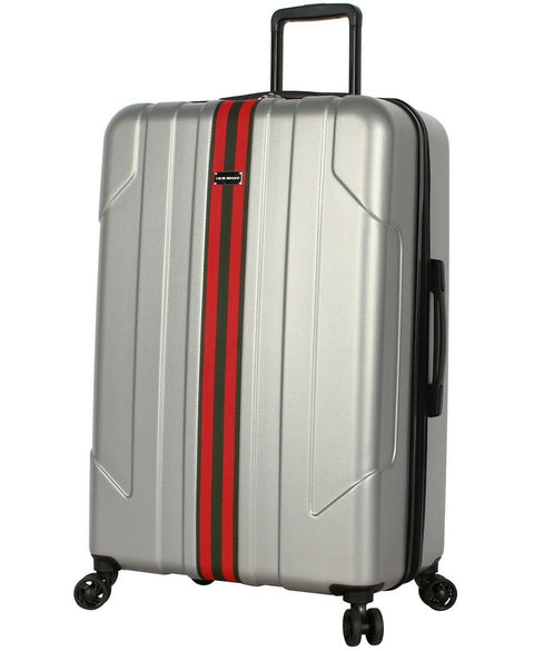 $380 New Steve Madden B-2 Hardcase 28" Luggage Suitcase Spinner Check in Silver