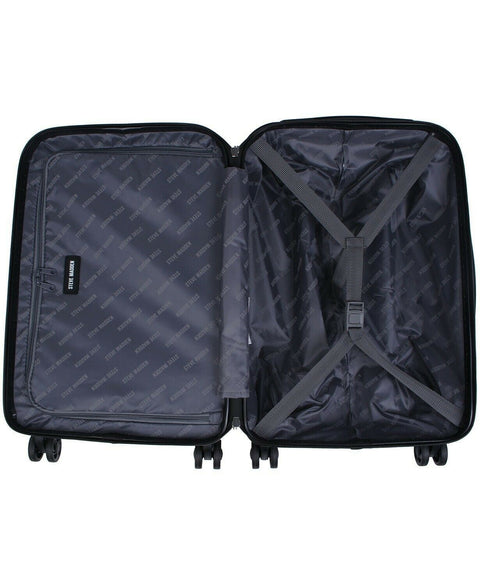 $380 New Steve Madden B-2 Hardcase 28" Luggage Suitcase Spinner Check in Silver