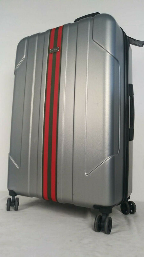 $380 New Steve Madden B-2 Hardcase 28" Luggage Suitcase Spinner Check in Silver