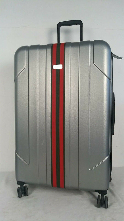 $380 New Steve Madden B-2 Hardcase 28" Luggage Suitcase Spinner Check in Silver