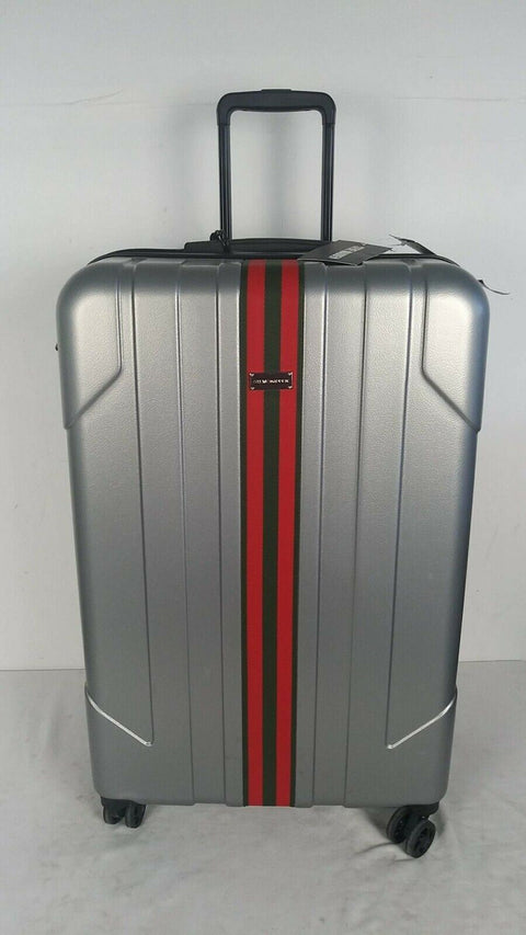 $380 New Steve Madden B-2 Hardcase 28" Luggage Suitcase Spinner Check in Silver