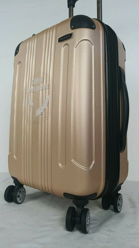 $240 New Rockland Sonic ABS 20" Carry On Hard case Luggage Suitcase Champagne