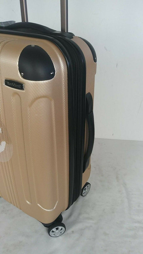 $240 New Rockland Sonic ABS 20" Carry On Hard case Luggage Suitcase Champagne