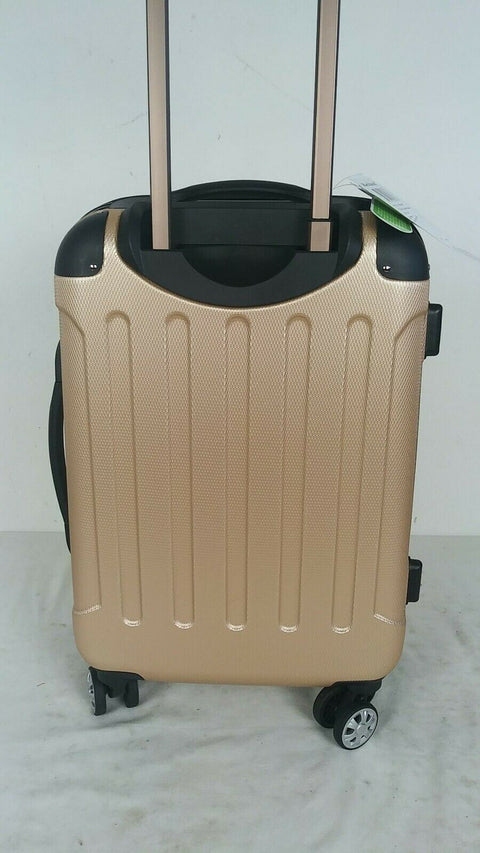 $240 New Rockland Sonic ABS 20" Carry On Hard case Luggage Suitcase Champagne