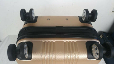 $240 New Rockland Sonic ABS 20" Carry On Hard case Luggage Suitcase Champagne