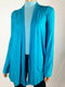 New Karen Scott Womens Long Sleeve Front Open Cardigan Shrug Stretch Blue Size L