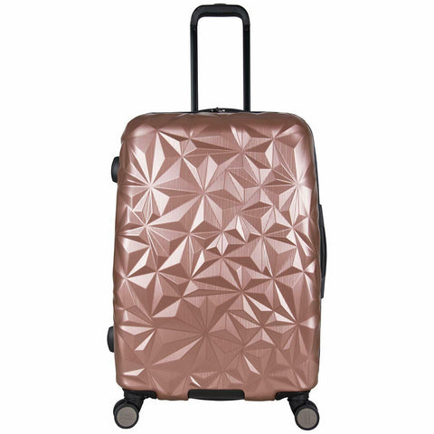 $380 New Aimee Kestenberg Geo Edge 24" Hardside Expandable Spinner Luggage Pink