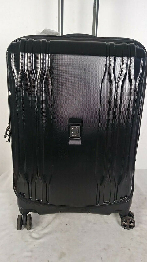 $380 Delsey Eclipse 25" Hard Case Travel Spinner Suitcase Luggage Expandable BLK