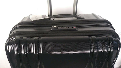 $380 Delsey Eclipse 25" Hard Case Travel Spinner Suitcase Luggage Expandable BLK