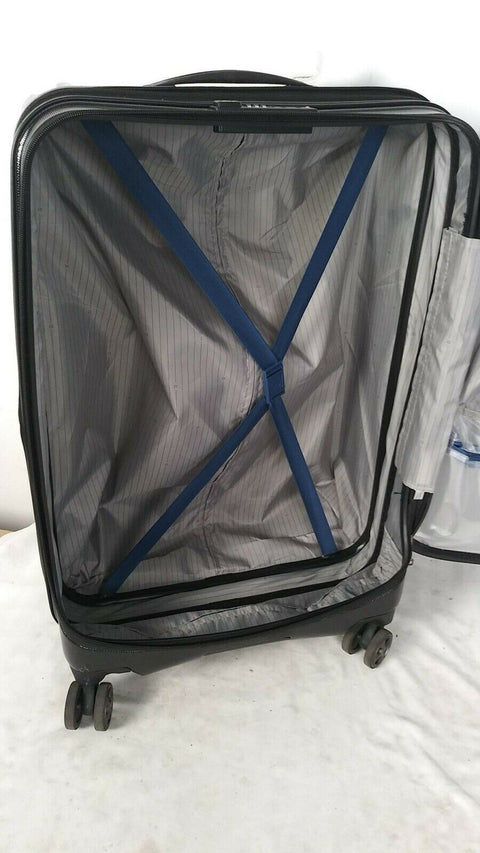 $380 Delsey Eclipse 25" Hard Case Travel Spinner Suitcase Luggage Expandable BLK