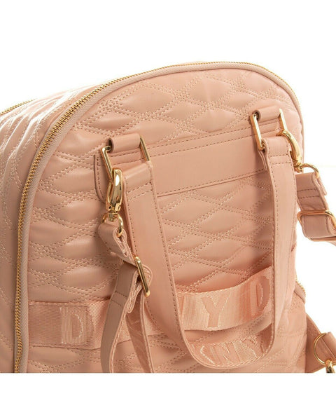 $175 DKNY Allure 14" Quilted Travel Backpack Blush Pink shoulder bag