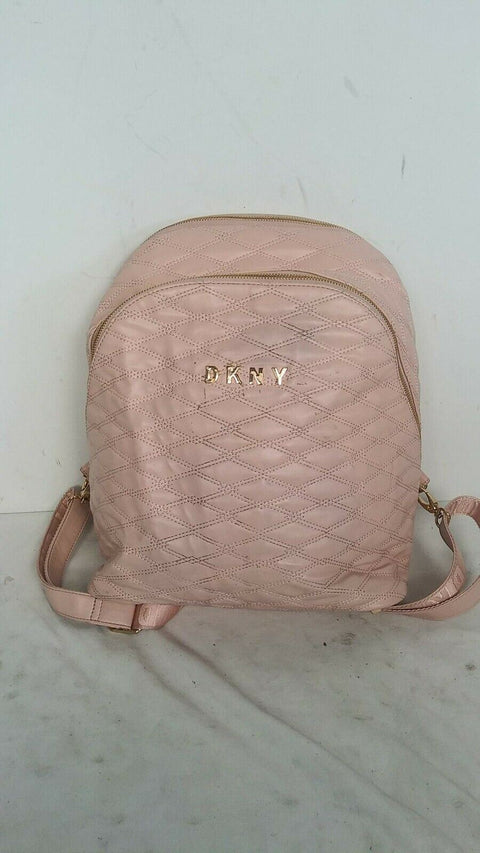 $175 DKNY Allure 14" Quilted Travel Backpack Blush Pink shoulder bag