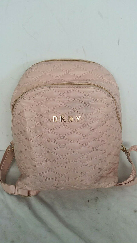 $175 DKNY Allure 14" Quilted Travel Backpack Blush Pink shoulder bag